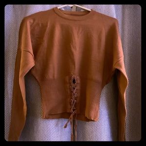 Crop top sweater blouse